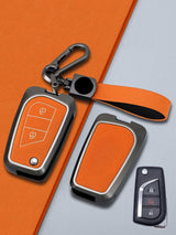 Toyota Key Genuine Leather & Metal Frame