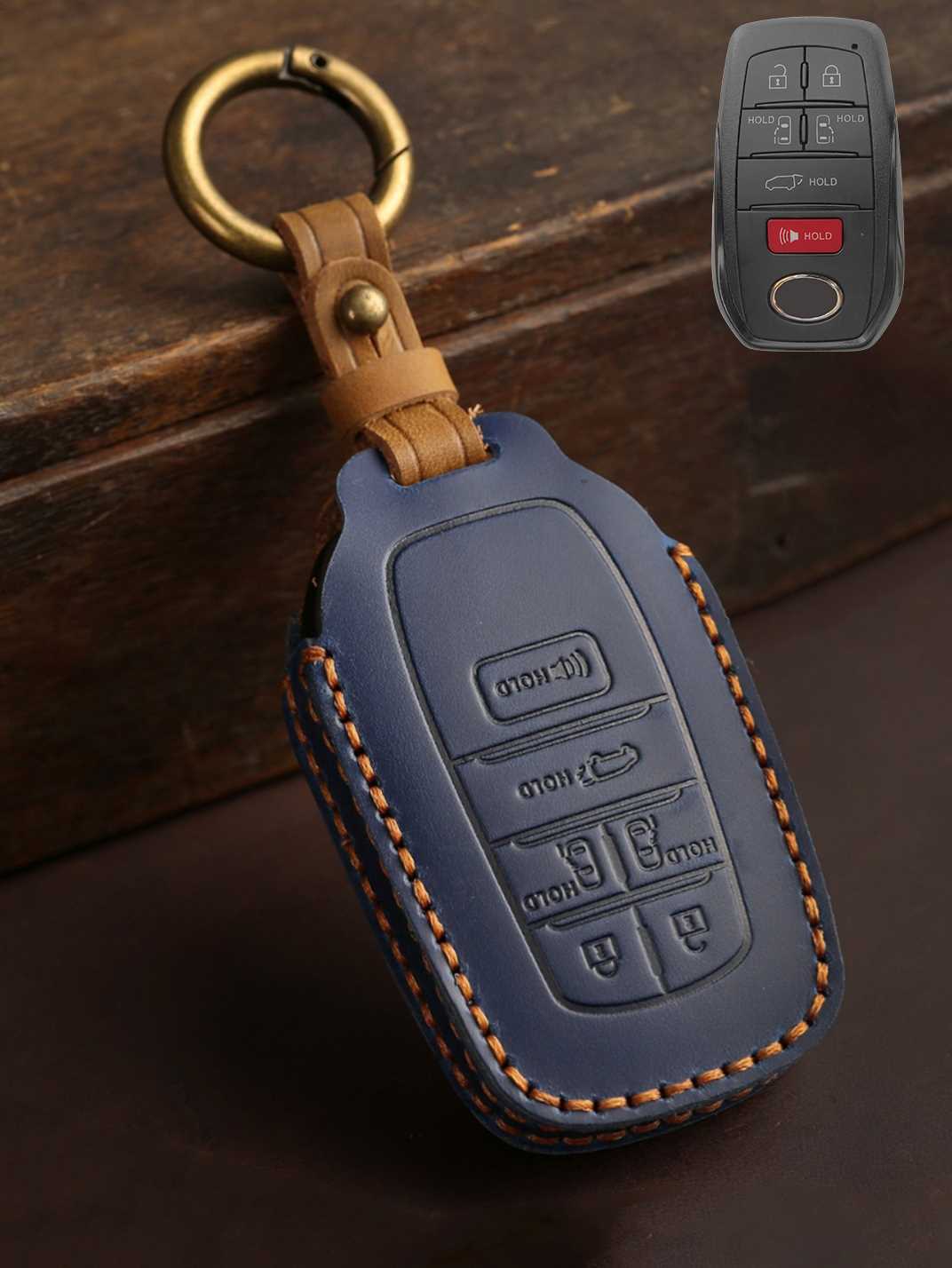 Premium Genuine Leather Toyota Key Cover