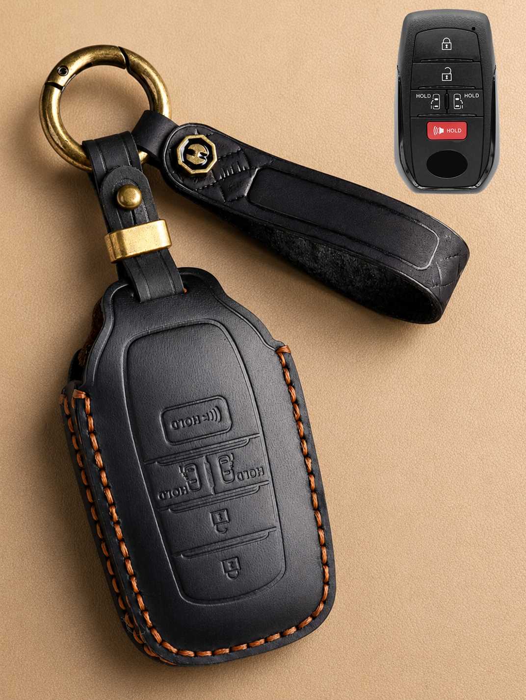 Premium Genuine Leather Toyota Key Cover