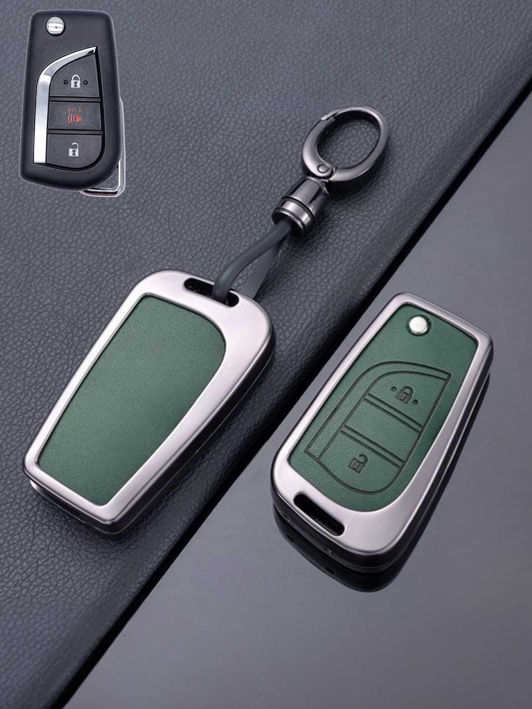 Toyota Key Genuine Leather & Metal Frame