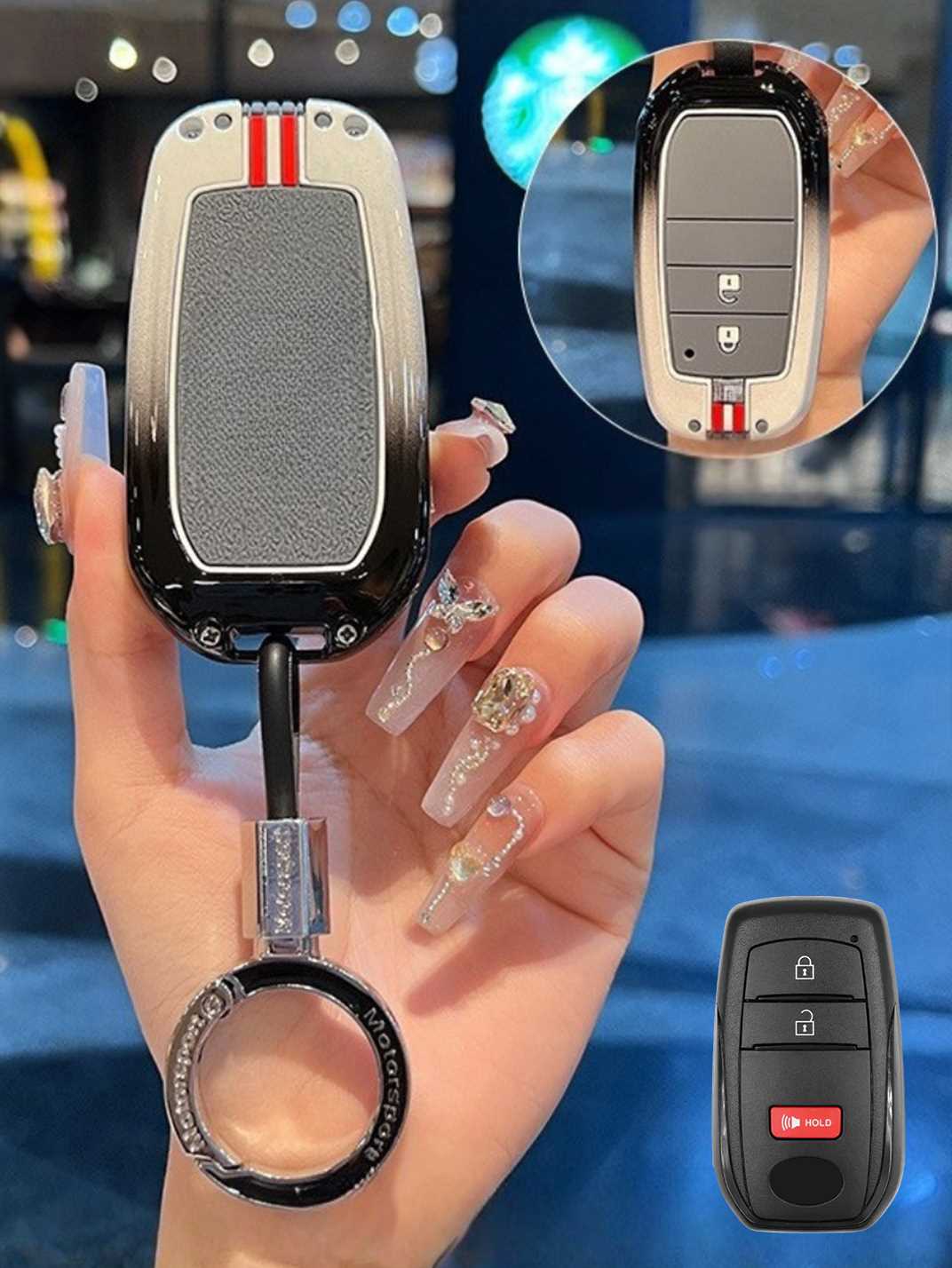 Luxury Colored Alloy Toyota Key Fob Case