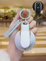 MINI Key Fob Cover with Leather & Metal Frame