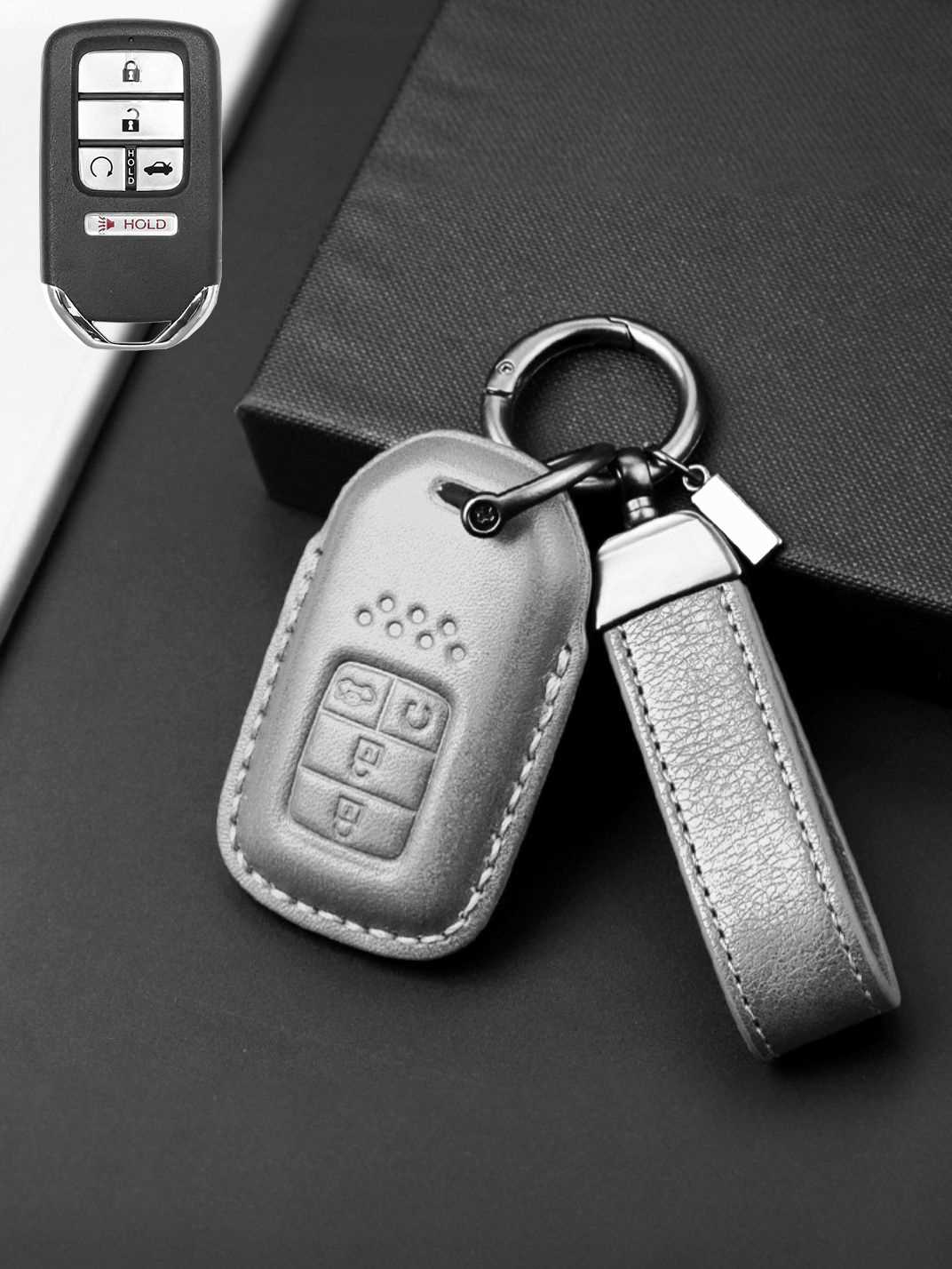 Premium Genuine Leather Honda Key Cover