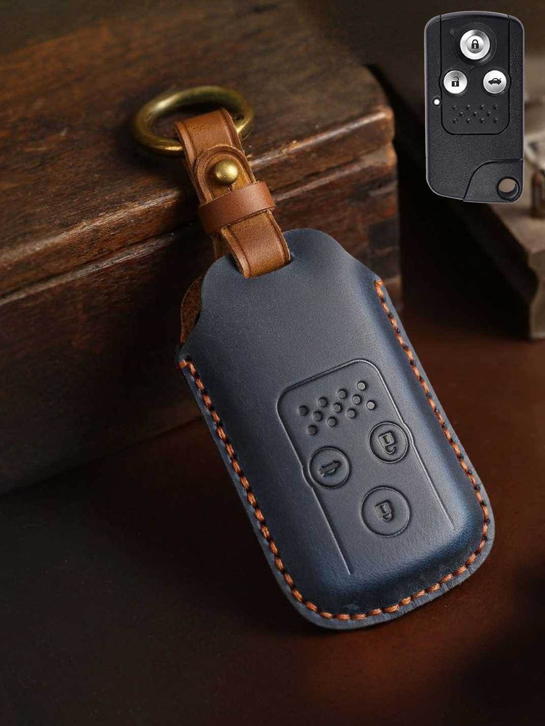 Premium Genuine Leather Honda Key Cover