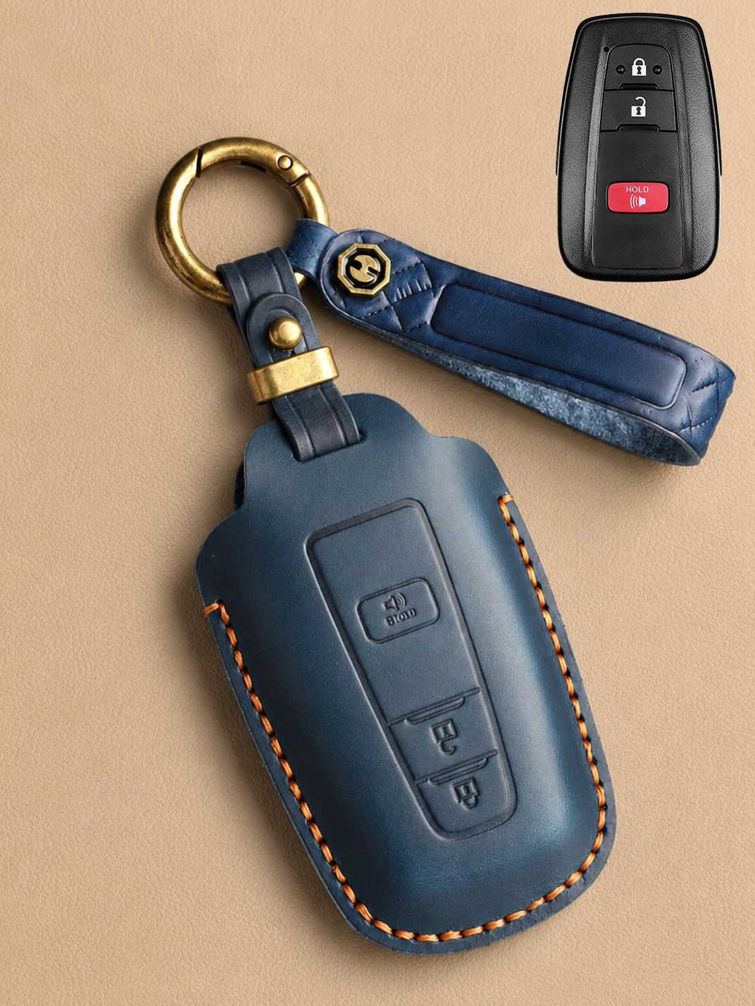 Premium Genuine Leather Toyota Key Cover