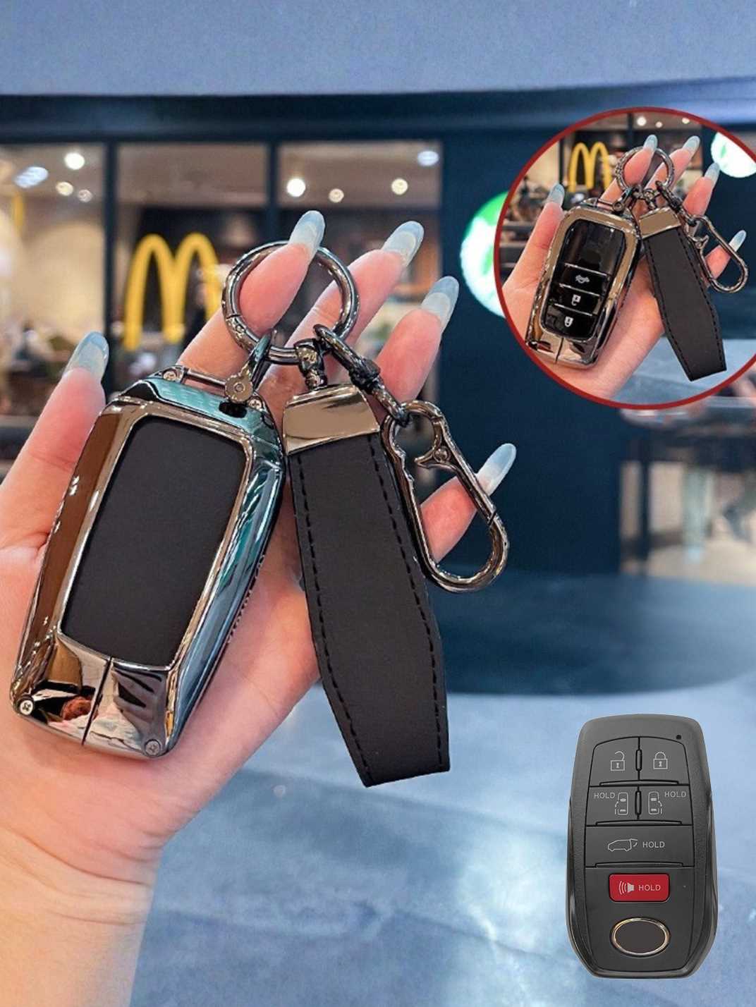 Premium Visible-Button Toyota Key Shell