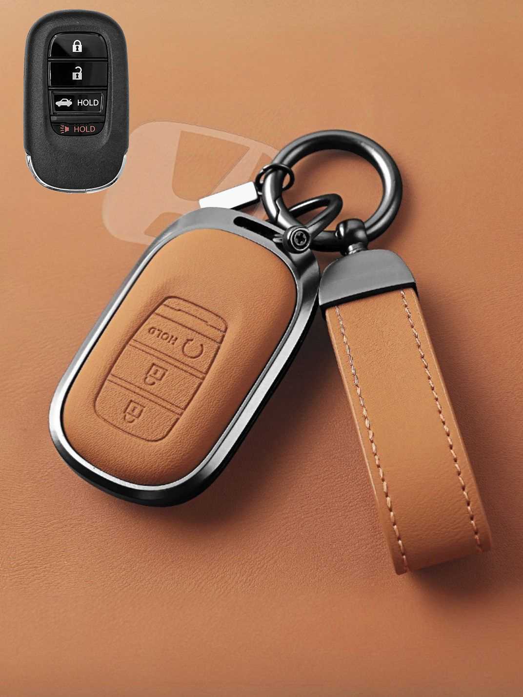 Premium Genuine Leather Honda Key Cover