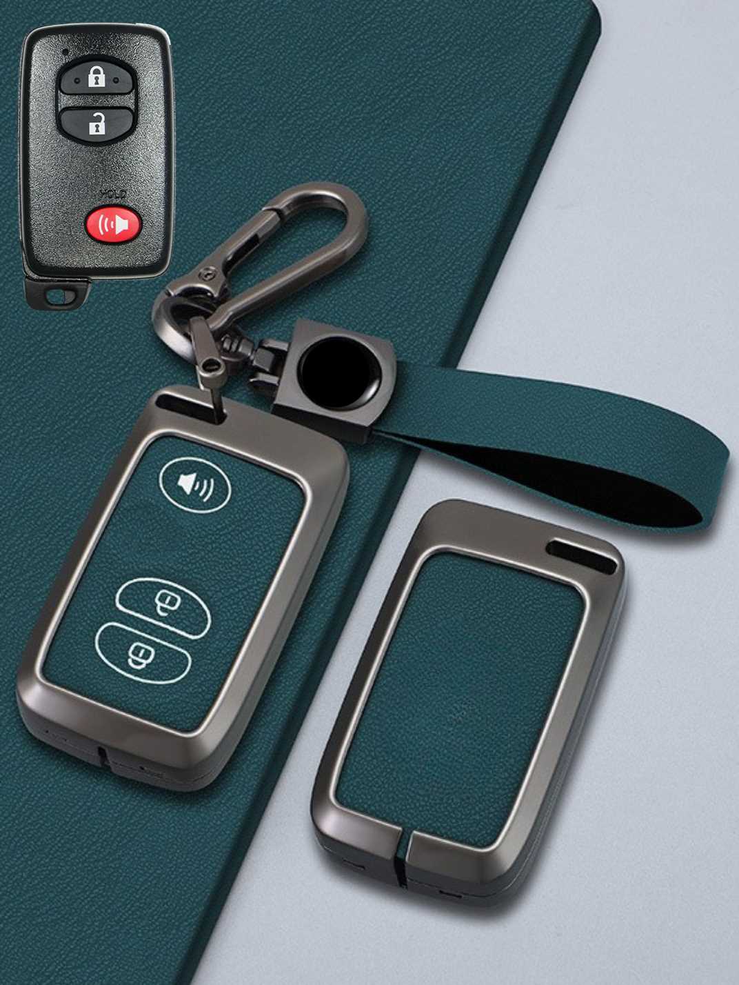 Toyota Key Genuine Leather & Metal Frame