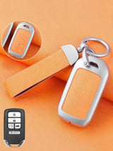 Honda Key Fob Cover with Leather & Metal Frame