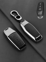 Vintage Leather & Metal Alloy Audi Key Cover