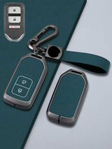 Honda Key Genuine Leather & Metal Frame