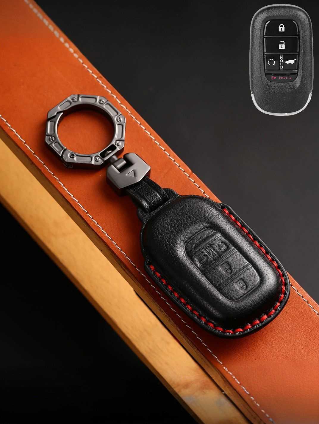 Premium Genuine Leather Honda Key Cover