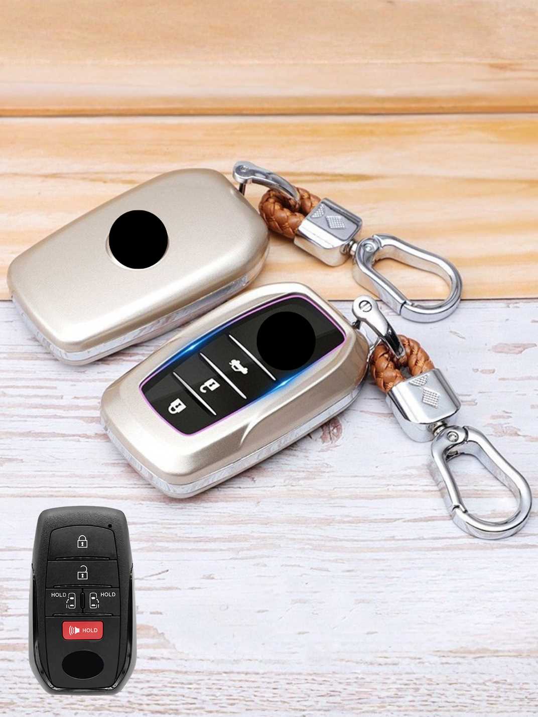 Premium Visible-Button Toyota Key Shell