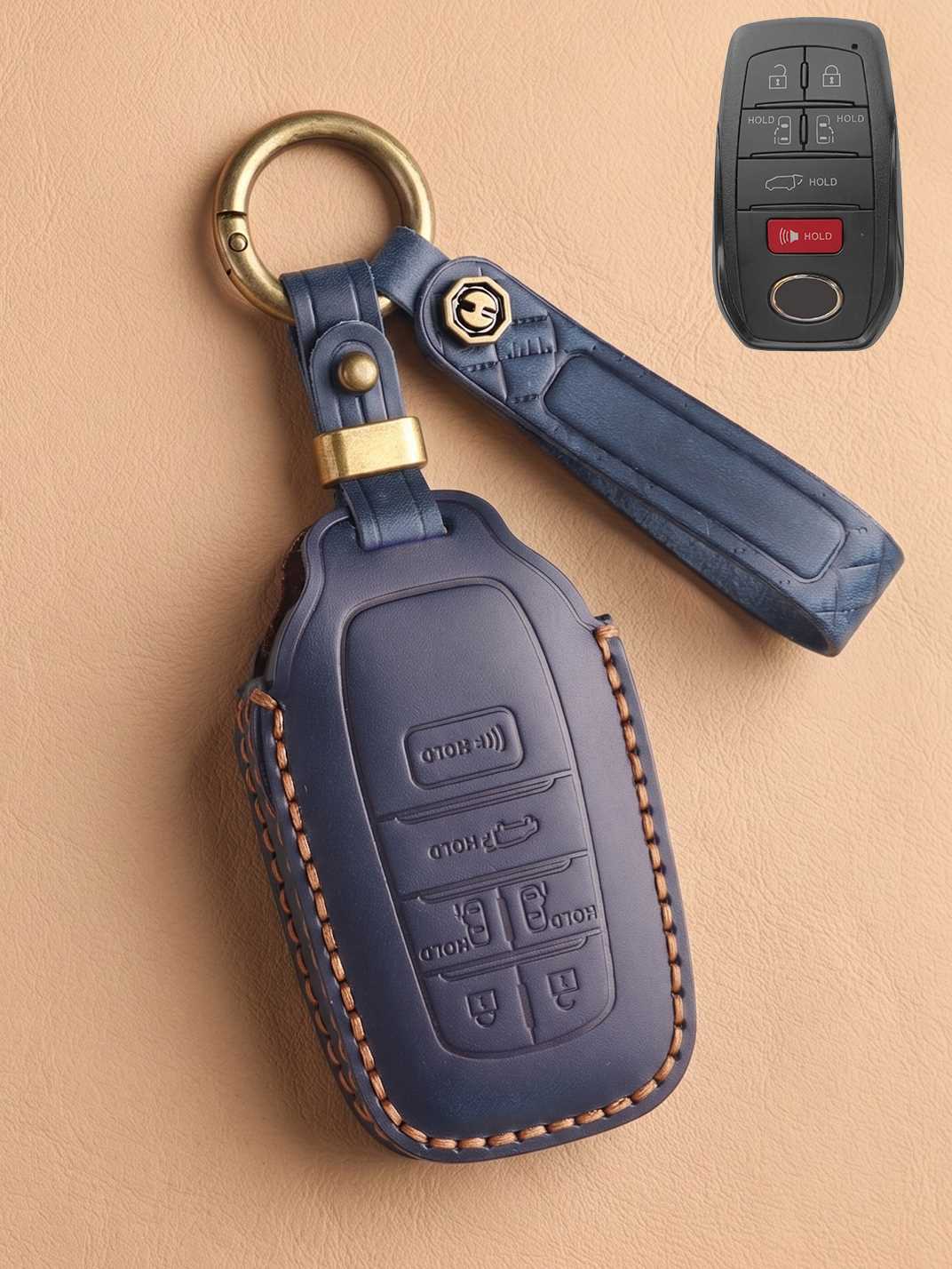 Premium Genuine Leather Toyota Key Cover