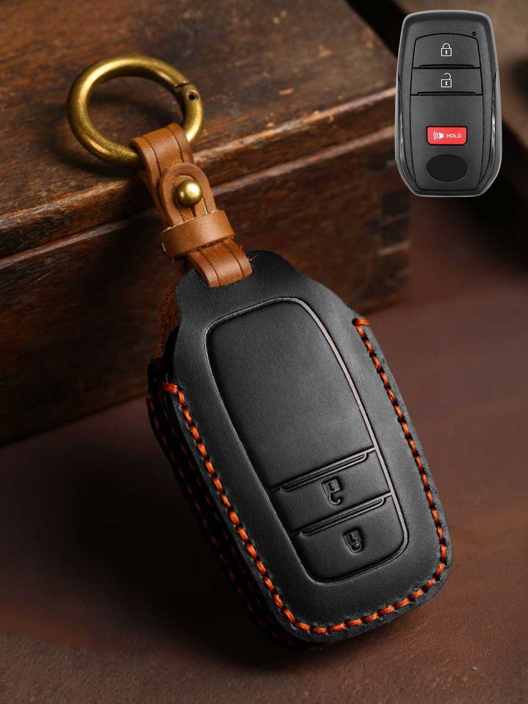 Premium Genuine Leather Toyota Key Cover