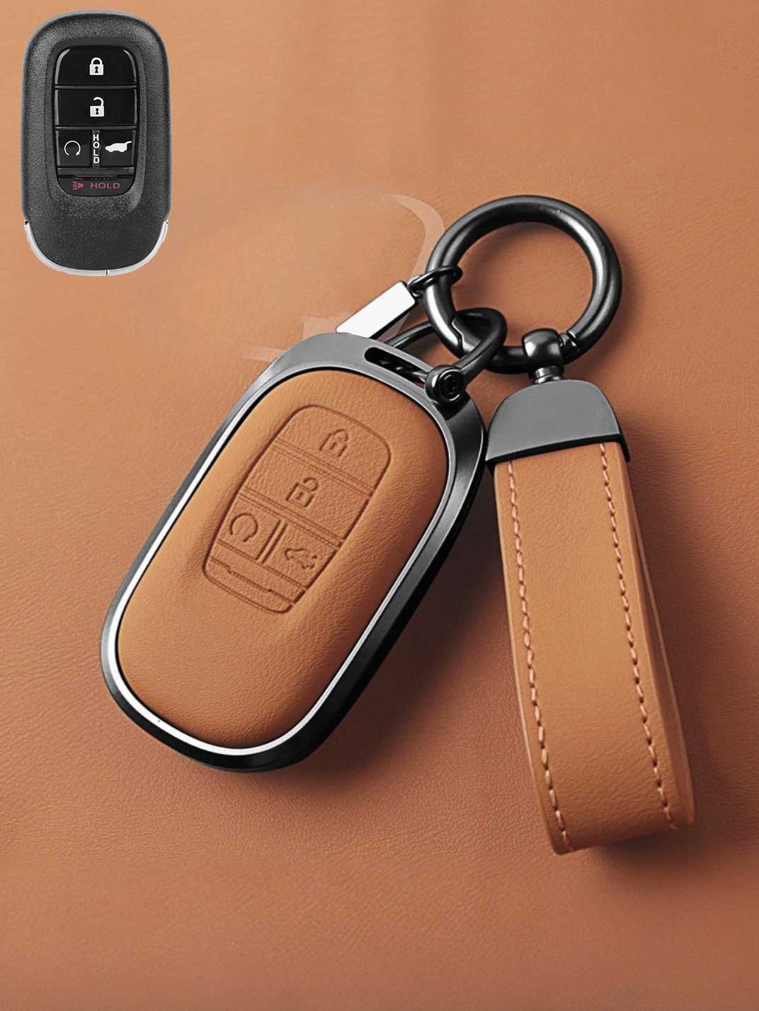 Premium Genuine Leather Honda Key Cover