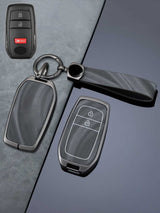 Vintage Leather Metal Alloy Toyota Key Cover
