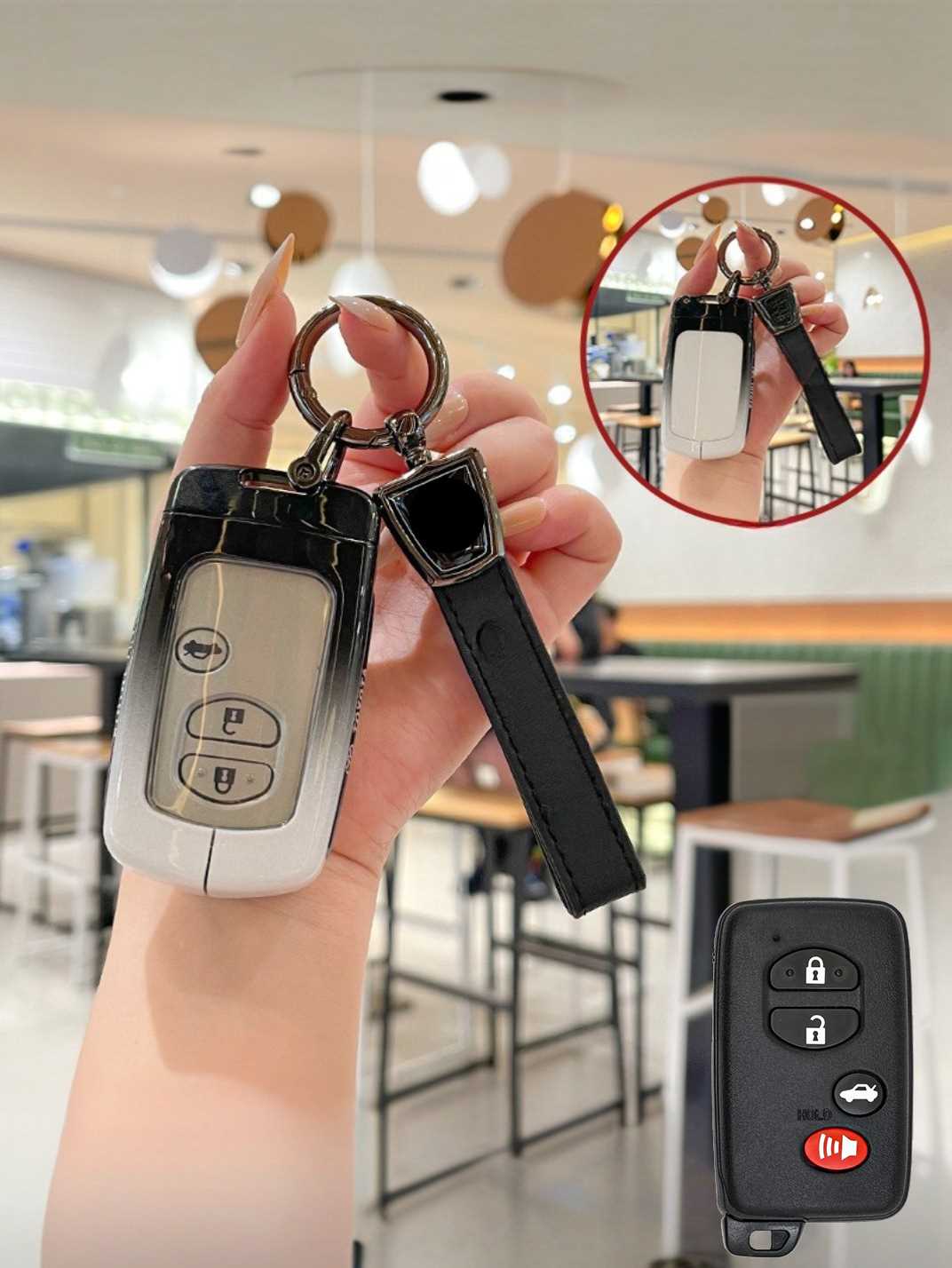 Premium Visible-Button Toyota Key Shell