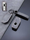 Vintage Leather & Metal Alloy BMW Motorcycle Key Cover