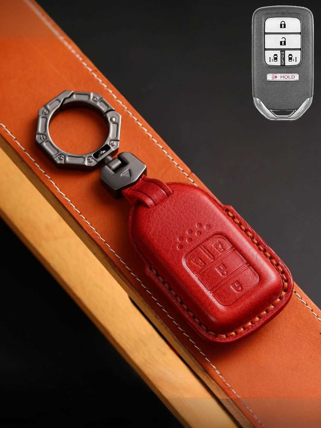 Premium Genuine Leather Honda Key Cover