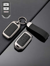 Honda Key Genuine Leather & Metal Frame