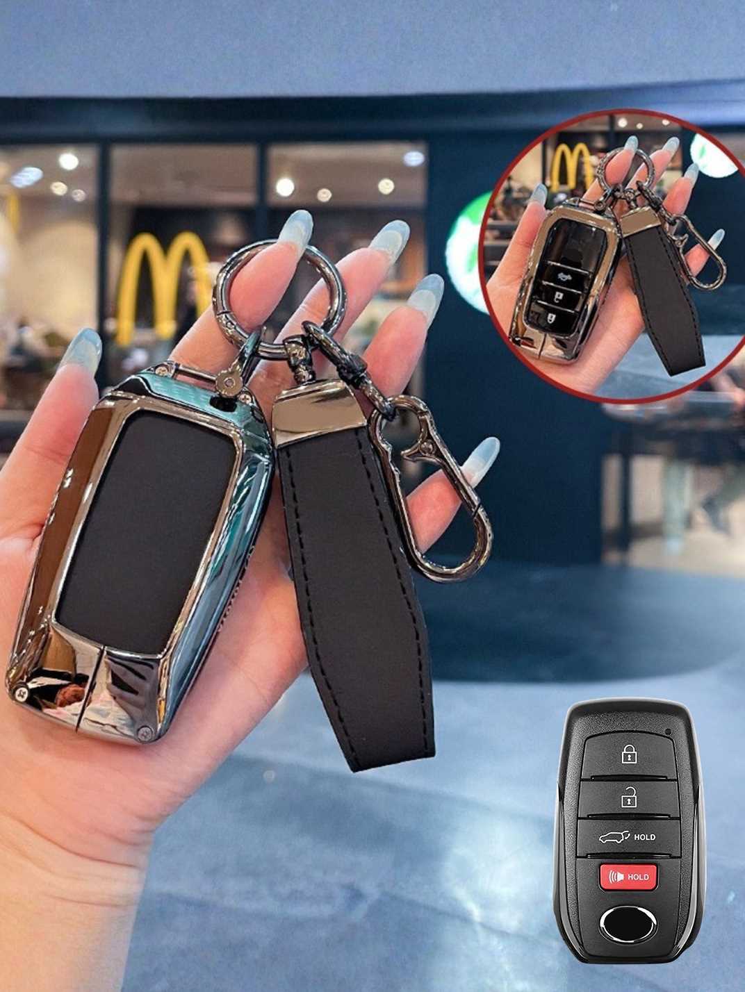 Premium Visible-Button Toyota Key Shell
