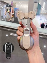 MINI Key Fob Cover with Leather & Metal Frame