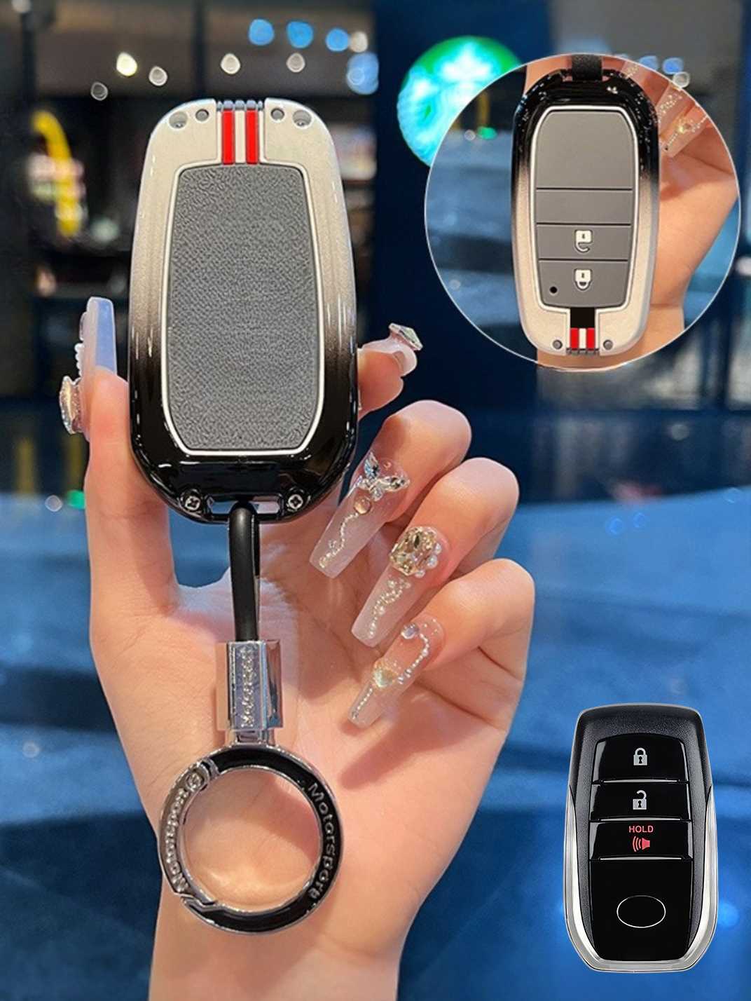 Luxury Colored Alloy Toyota Key Fob Case