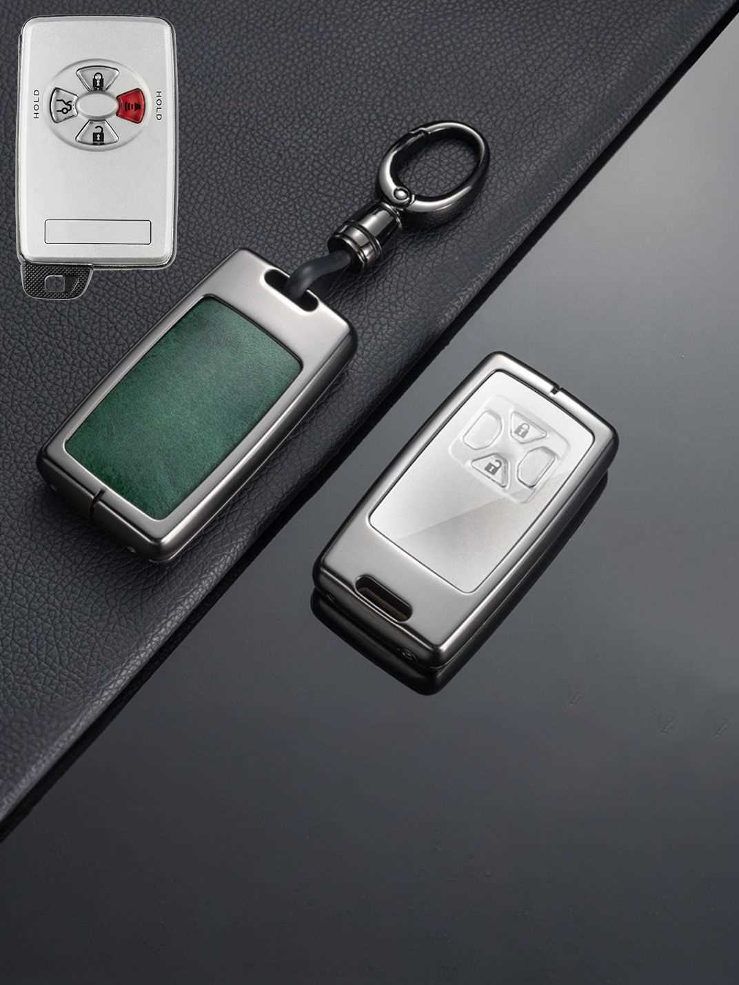 Toyota Key Genuine Leather & Metal Frame