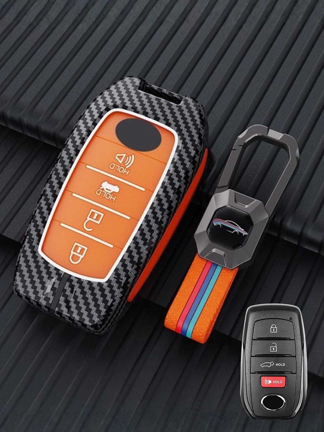 Luxury Colored Alloy Toyota Key Fob Case