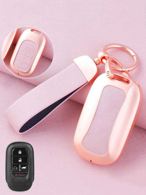 Honda Key Fob Cover with Leather & Metal Frame