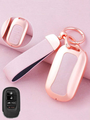 Honda Key Fob Cover with Leather & Metal Frame
