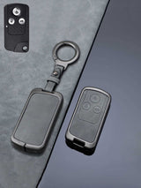 Vintage Leather Metal Alloy Honda Key Cover