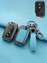 Lexus Key Fob Cover with Leather & Metal Frame
