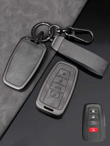 Toyota Key Fob Cover with Leather & Metal Frame