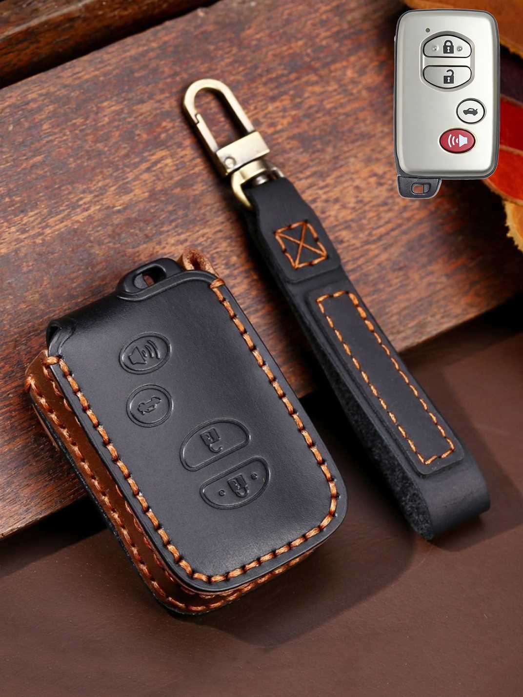 Premium Genuine Leather Toyota Key Cover