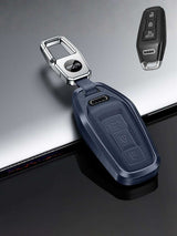 Audi Key Fob Cover with Leather & Metal Frame
