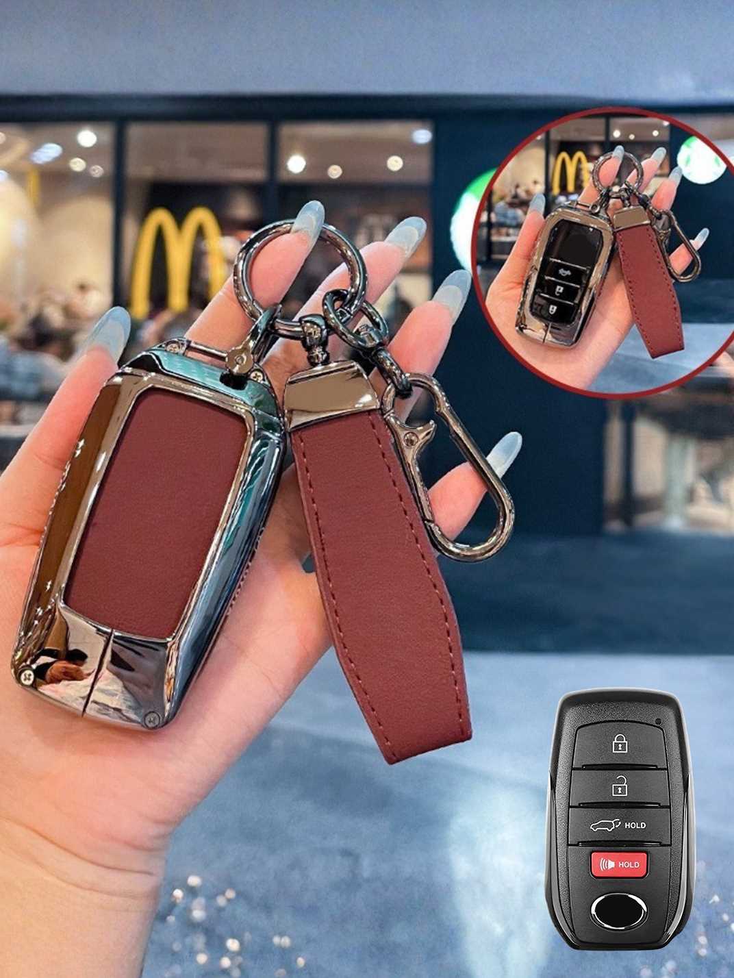 Premium Visible-Button Toyota Key Shell