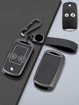 Honda Key Genuine Leather & Metal Frame