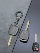 Vintage Leather Metal Alloy Toyota Key Cover
