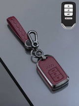 Honda Key Genuine Leather & Metal Frame