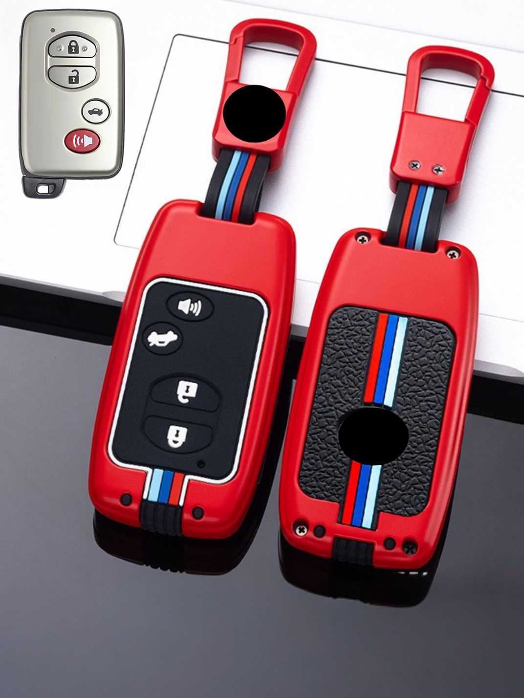 Luxury Colored Alloy Toyota Key Fob Case
