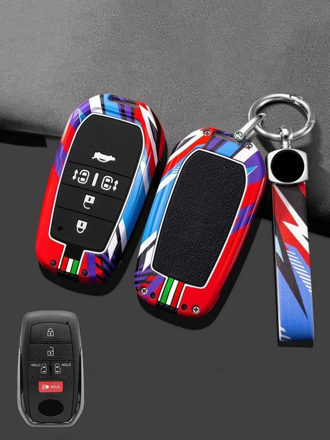 Luxury Colored Alloy Toyota Key Fob Case