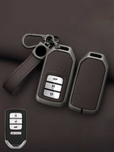 Honda Key Genuine Leather & Metal Frame