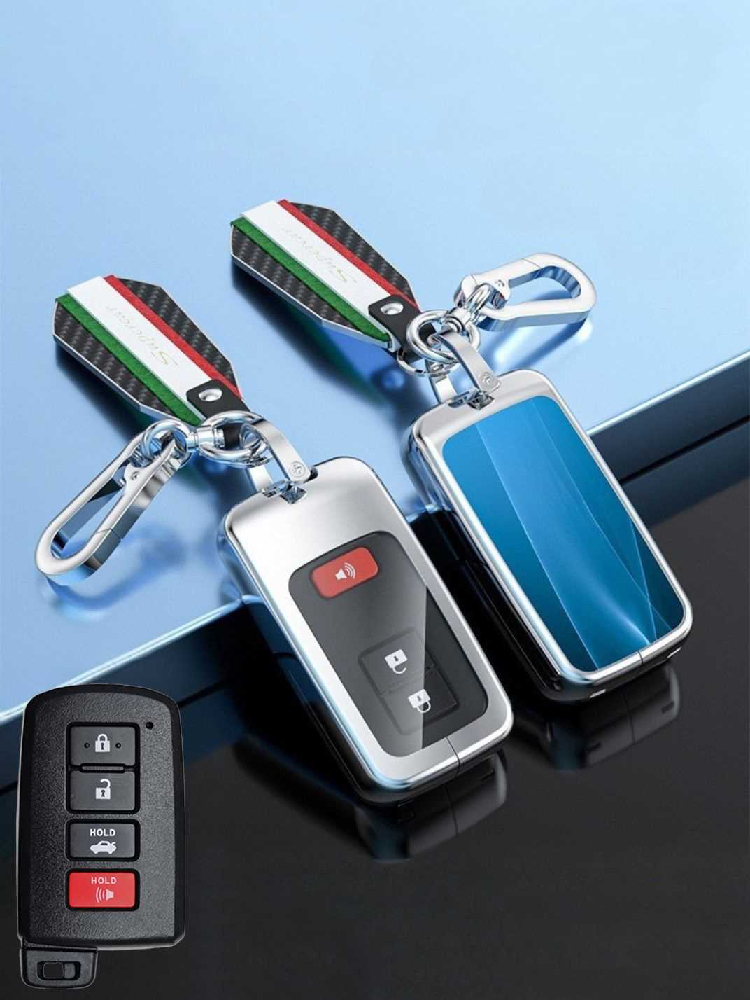 Visible Button Toyota Key Protector Shell