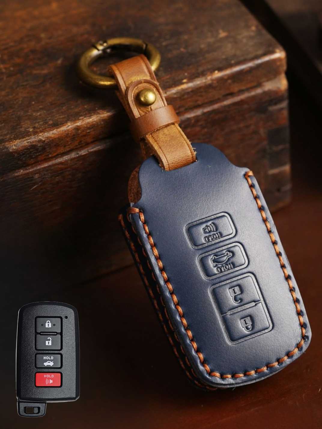 Premium Genuine Leather Toyota Key Cover