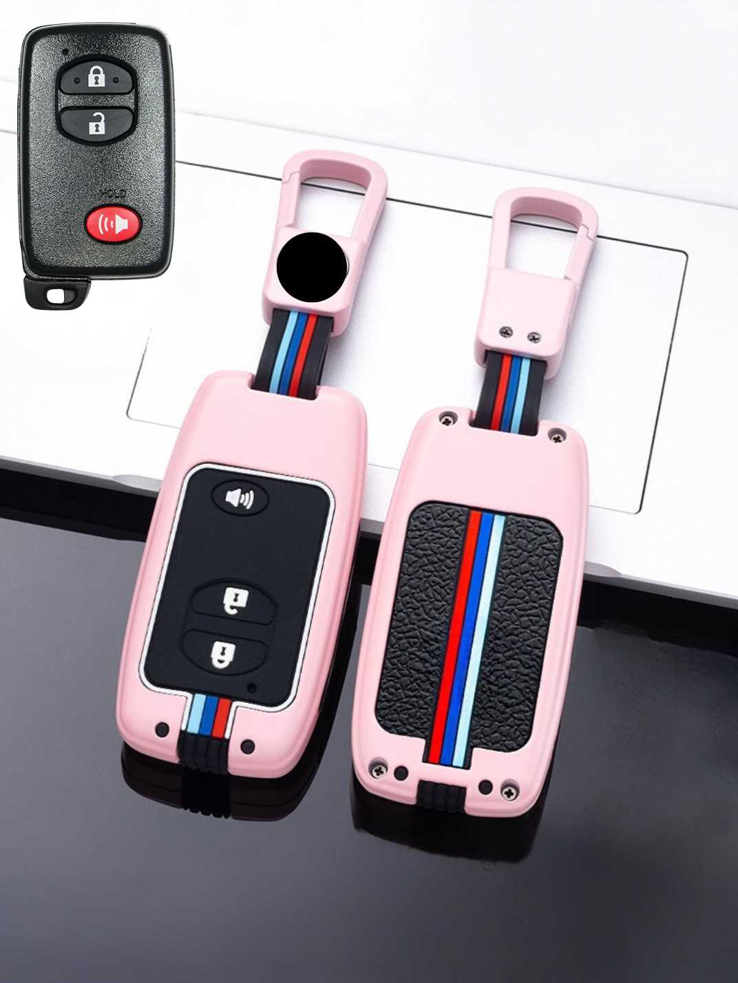 Luxury Colored Alloy Toyota Key Fob Case