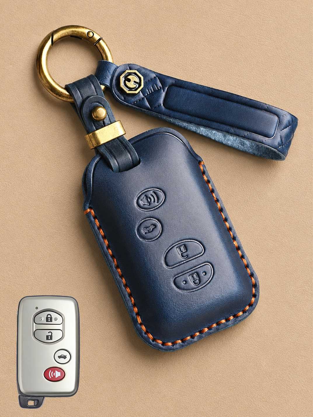 Premium Genuine Leather Toyota Key Cover