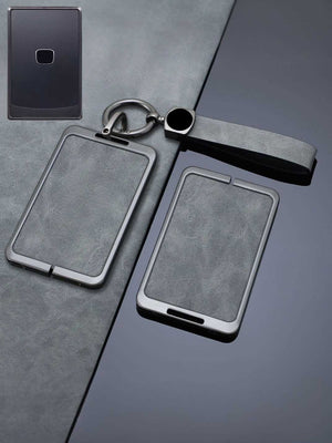 Vintage Leather Metal Alloy Honda Key Cover