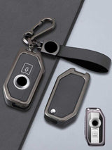 BMW Motorcycle Key Genuine Leather & Metal Frame